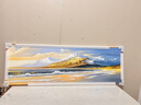 墨派（Mopai）手绘油画客厅装饰画肌理画沙发背景墙挂画奶油风横幅抽象大气壁画 黄金海岸 150x50cm手绘油画 实拍图