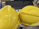 梅思安安全帽国标工地领导工人头盔ABS透气旋钮调节黄色针织布吸汗带1顶可印字 实拍图