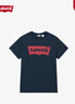 Levi's李维斯情侣美式宽松印花时尚简约舒适潮流纯棉圆领短袖T恤 藏青色 002A0-0002 2XL 实拍图