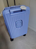 EAZZ【侧开盖】行李箱女扩容拉杆箱刹车轮旅行箱男登机箱多功能密码箱 蔚蓝色【YKK拉链+干湿分离】 20英寸 YKK拉链｜扩容后约22英寸 实拍图