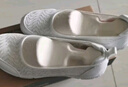 斯凯奇（Skechers）女鞋透气蕾丝单鞋浅口一脚蹬平底鞋软底舒适透气旅游鞋100686 灰褐色/TPE 37.5 【正码正拍】 实拍图