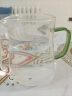 一朵棠 茶漏一体玻璃茶杯大容量带滤网泡茶杯茶具配件 玻璃月牙杯-绿把 实拍图