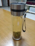 万家全茶杯高硼硅玻璃杯茶水分离杯男泡茶杯商务办公车载水杯元旦节礼物 大号双层450ml 实拍图