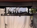 贝石贝石 桌下理线架理线器槽盒电视显示器免打孔桌面数据线电线插座路由器收纳神器黑色单层伸缩款 实拍图