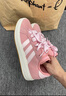 adidas「面包鞋」GRAND COURT BASE 00s休闲低帮板鞋男女阿迪达斯   粉色/清澈粉/汉玉白   38 实拍图