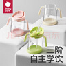 babycare三阶训练杯儿童水杯吸管杯宝宝直饮夏季饮水杯高颜值儿童水杯 月瓷米 300mL 实拍图