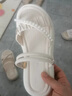 百丽踏踩屎感大码凉鞋女41一43夏季外穿孕妇防滑凉拖鞋一体两穿2025新款 米白 36 (230mm) 实拍图