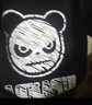 HI PANDA你好熊猫短袖T恤男美式高街痞帅个性夏季舒适透气重磅纯棉五分袖 【100%纯棉】-黑#JDP熊猫粉笔 L 实拍图