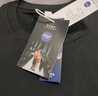 NASA GISS重磅260g纯棉短袖t恤男纯色圆领厚实不透纯白打底衫男女体恤上衣 黑色 L 体重130-150斤 实拍图