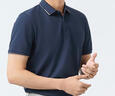 柒牌【7A抗菌2A防螨】柒牌短袖POLO衫男夏季翻领上衣 藏青 L 实拍图