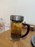 希诺双层玻璃杯男家用商务办公水杯带手柄泡茶杯子XN-9321 435mL 实拍图