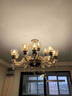 韵钰 欧式客厅吊灯大气家用法式餐厅吊灯轻奢水晶卧室灯具陶瓷吊灯 6头-配全光谱三色光源 实拍图