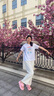 冰丝奶芙山本裤女夏季薄款2025新款休闲小个子肌理感白色阔腿裤子 米白色-小个子 M 建议（96-110斤） 实拍图