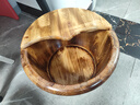 温友泡脚桶木桶泡脚木盆洗脚盆家用保温足浴盆香柏木质足浴实木泡脚盆 30cm碳化圆边+盖+艾草 实拍图