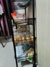 密林  厨房置物架落地多层小推车蔬菜收纳储物菜架子可移动 黑色四层 实拍图