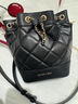 CHARLES&KEITH绗缝菱格链条水桶包双肩包包女包女友生日礼物CK2-10701506 Black黑色 M 实拍图