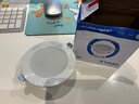 欧普照明（OPPLE）led筒灯9W大功率超薄全铝嵌入式走廊过道商用金属筒灯4寸 开孔 85-105 暖白光 实拍图