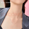 谢瑞麟（TSL）18K金项链女款素链简约细链彩金玫瑰金锁骨链AG071 K红(链长约45cm) 实拍图