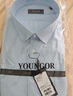 雅戈尔（YOUNGOR）短袖衬衫男素色DP免烫衬衫纯棉面料抗皱易打理新品 GSDP10171IFA浅蓝色 42 实拍图