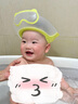 马博士婴儿洗头帽儿童洗澡帽浴帽宝宝洗头神器可调节护耳洗发帽 绿色 实拍图