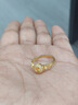 中鑫珠宝小灯泡黄金戒指足金镶嵌锆石满钻蛋面黄钻戒指送女友首饰节日礼物 金重3.45克（19圈号） 实拍图