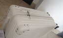 SOO行李箱多功能箱包拉杆箱学生大容量旅行密码箱皮箱杯架白色26英寸 实拍图