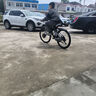 EG7山地自行车成人学生变速越野单车双减震赛车26寸青少年男女 辐条【加厚防滑轮-更安全】黑白 24寸21速【适合：145-165CM】 实拍图