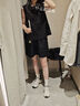 无印良品（MUJI） 女式 汉麻棉无袖罩衫 上衣女款背心坎肩 女装夏季 BC2MRC5S 黑色 S （155/80A） 实拍图