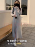 妆羽婉防晒衣女夏季2025新款电动车紫外线长款全身开衫裙冰丝外套防晒服 浅灰色【全身长款+送防晒口罩】 均码 （90-150斤） 实拍图