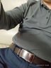 杉杉【7A抗菌】长袖T恤男POLO领桑蚕丝透气罗纹撞色休闲顺滑男装上衣 实拍图