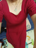 【赫本风】显瘦连衣裙女2025新款夏收腰小黑裙法式方领过膝长裙 红色 2XL 实拍图