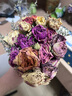 爱满云南天然蔷薇干花花束客厅摆设插招财玫瑰干花真花装饰摆件风干烤 彩色玫瑰约30头+配草+ins纸袋 实拍图