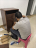 顾乐家（GULEJAR）新中式高端实木鞋柜入户门口玄关隔断柜大容量储物现代客厅收纳柜 【深胡桃】60*34*100CM 实拍图
