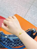 中国黄金（CHINA GOLD）四叶草黄金手链女足金转运珠手链纯金七夕情人节礼物送女友老婆 足金四叶草手链约1.6g【玫瑰礼盒】 实拍图