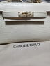 CAHOE KULLO官方凯莉包包女包轻奢侈2025新款品牌时尚百搭女士斜挎单肩手提包 米白-CK女包送女朋友老婆闺蜜生日情人节礼物 实拍图