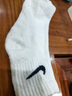 耐克(NIKE)袜子男子 速干透气篮球袜 短袜三双装SX7677-100白L 实拍图