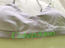 Calvin Klein内衣女士美拉德提花轻运动舒适ck薄垫柔软上托无钢圈美背文胸 PET-灰咖色 M 实拍图