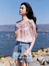 香影温柔风粉色连衣裙女2025夏季新款超好看五分袖海边度假沙滩裙 粉红 L 实拍图