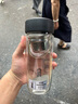希乐玻璃杯双层玻璃水杯高颜值男士商务办公茶水分离杯便携泡茶杯子 实拍图