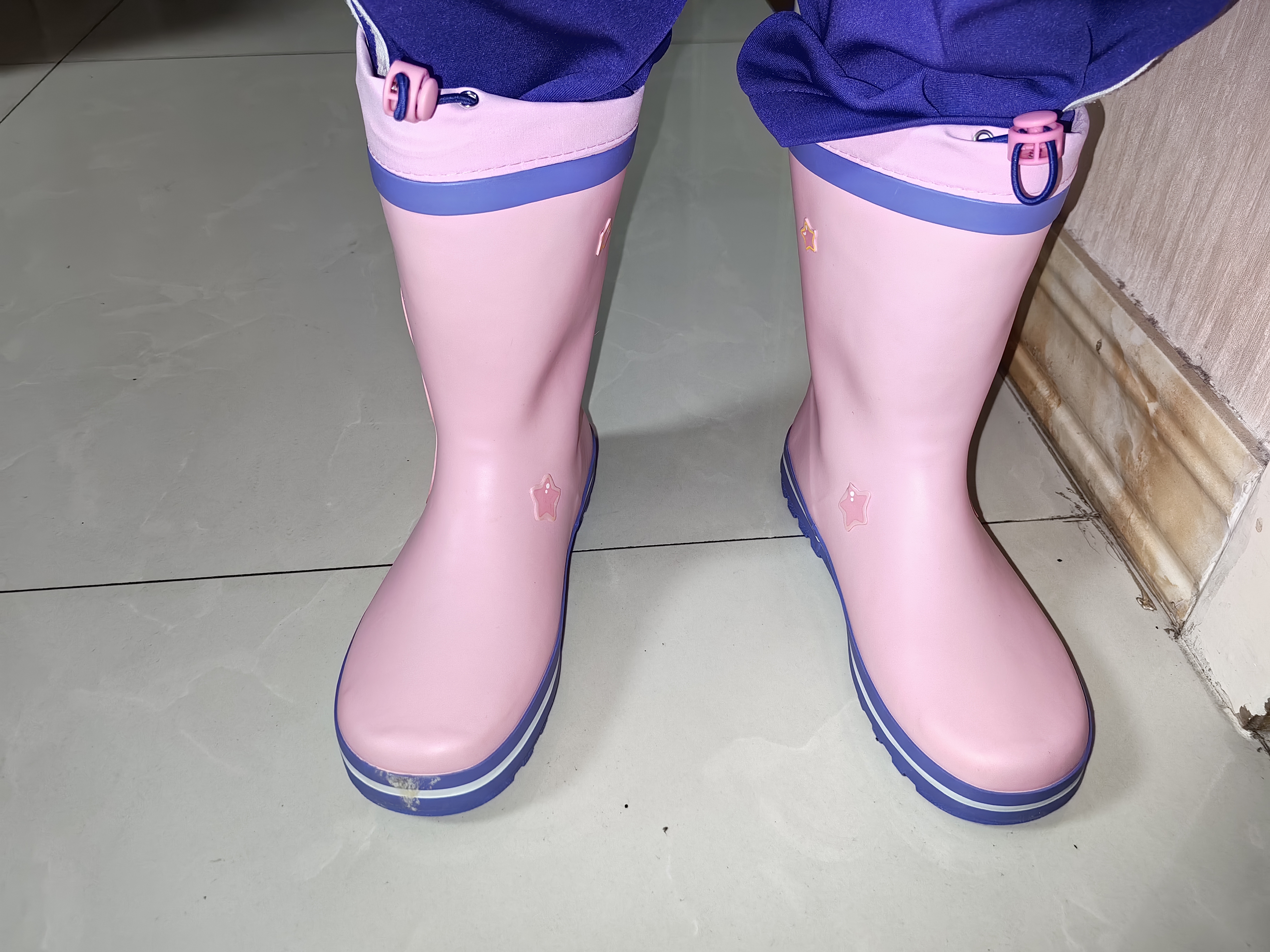 柠檬宝宝儿童雨鞋男女童水鞋宝宝水靴防滑胶鞋小孩雨靴 粉紫独角兽 35码 实拍图