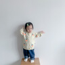 波步 婴儿外套秋装新款女宝宝针织衫开衫衣服毛衣女童春秋款洋气上衣 【杏色】6447 90 晒单实拍图