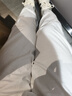浪莎冰感防晒休闲裤女韩版条纹文艺百搭时尚宽松修身显瘦直筒裤子 实拍图