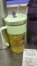 玻璃水杯女生耐高温茶水分离办公室泡茶杯子带把手便携大肚吸管杯 绿色 实拍图