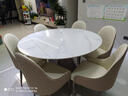 蒂梵拉现代简约带内嵌转盘旋转伸缩带电磁炉圆形岩板餐桌椅组合佛山家具 1.35米餐桌[推拉伸缩不带电磁炉] 一桌六椅【生态皮餐椅】 实拍图
