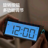 纽赛（NUSIGN）多功能电子闹钟智能时钟床头钟 个性简约懒人贪睡闹钟 超大屏显示学生专用起床神器 蓝色NS882-A 实拍图