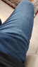 真维斯（Jeanswest）王一博代言牛仔裤男夏季薄款天丝舒适修身直筒高端潮牌休闲裤子男 深蓝【天丝薄款】 34 码(2尺7) 实拍图