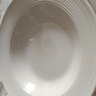 8.75英寸高颜值螺纹草帽盘纯白陶瓷餐盘简约家用意面盘子菜盘汤盘 8.75英寸螺纹草帽盘 1个装 实拍图