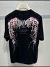 BOY LONDON【繁花】潮牌情侣款短袖樱花翅膀花卉印花T恤N01712 黑色 XS 实拍图