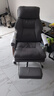 曙光童年真皮老板椅可躺按摩大班椅商务办公椅子舒适久坐书房椅家用电脑椅 贵族黑+搁脚 猫爪皮＋按摩 实拍图