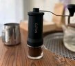 CLITON手冲咖啡壶套装手摇磨豆机手磨咖啡机手冲壶滤杯收纳木支架9件套 实拍图
